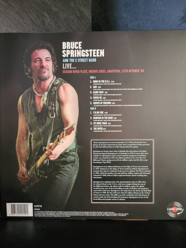 Bruce Springsteen & The E-Street Band - Live... Estadio River Plate Buenos Aires, Argentina 15th October '88 - Afbeelding 2