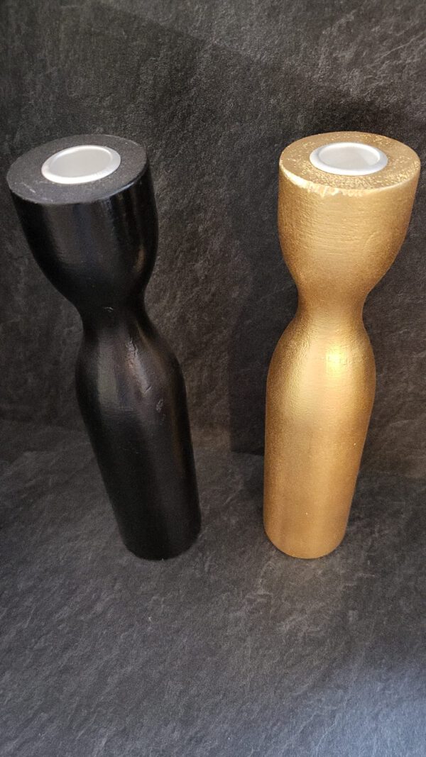 Houten kandelaar groot - Afbeelding 3