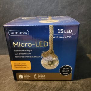 Led bol aan touw 10cm