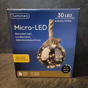 Led bol aan touw 14cm