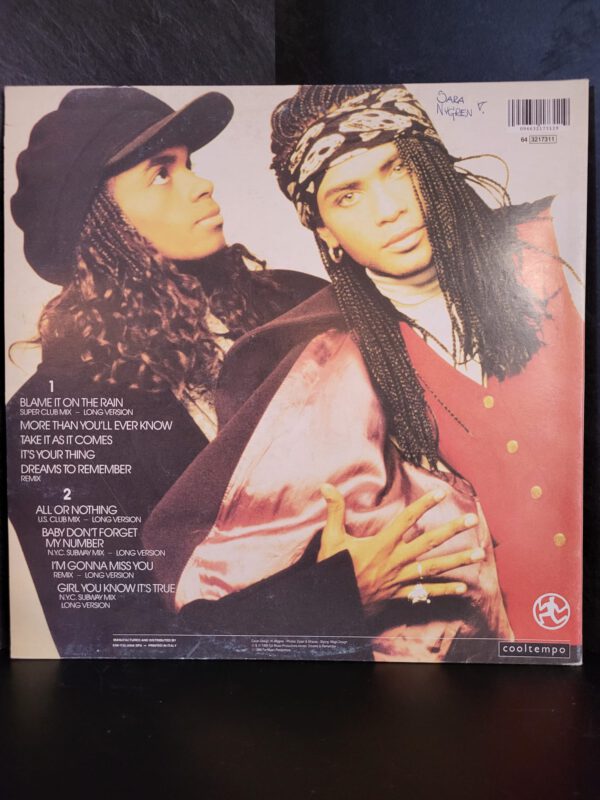 Milli Vanilli - All Or Nothing (The U.S. Remix Album) - Afbeelding 2