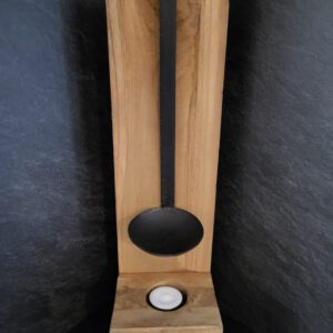 Houtenblok met lepel groot